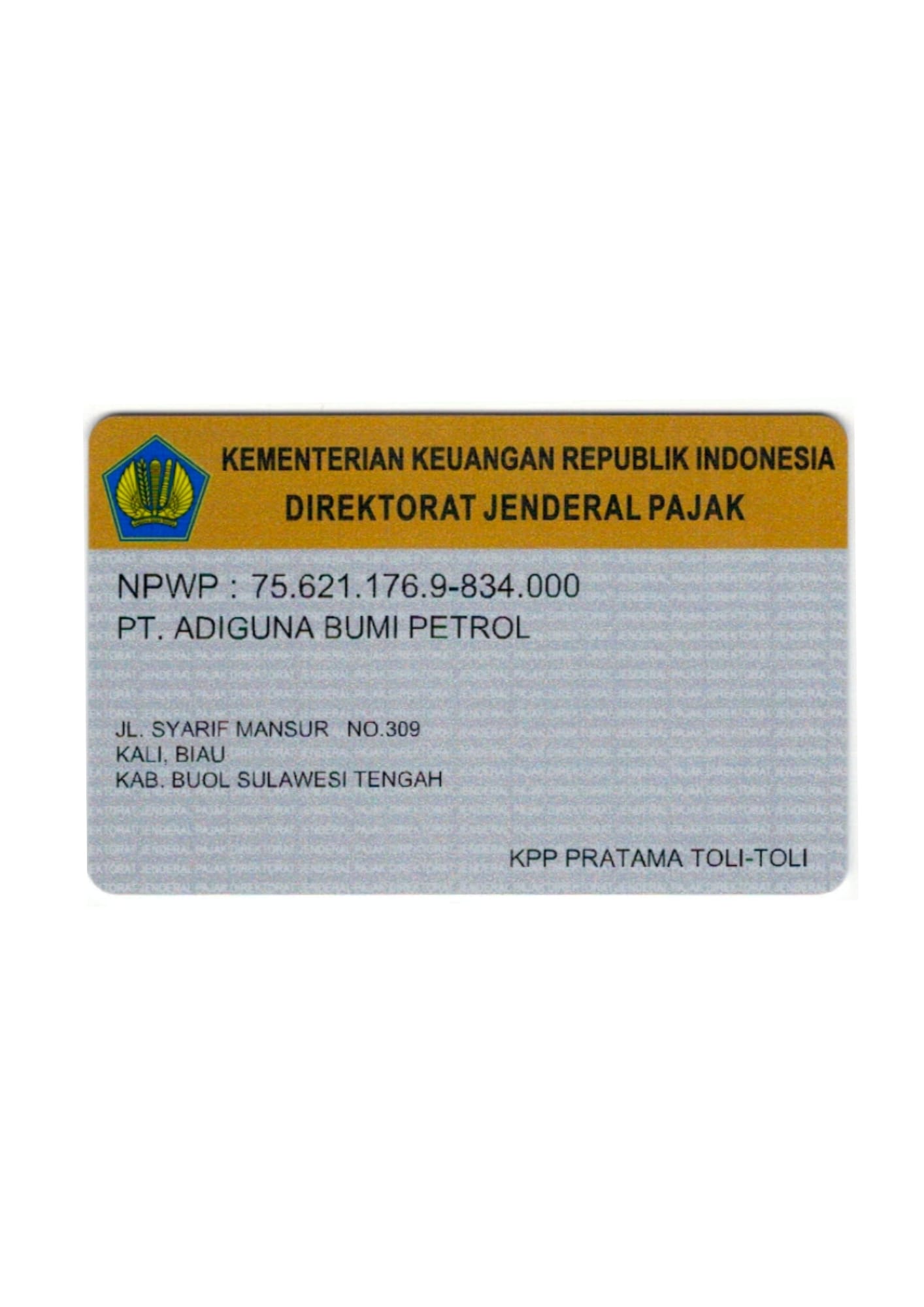 Dokumen legalitas PT. Adiguna Bumi Petrol, lembar 4