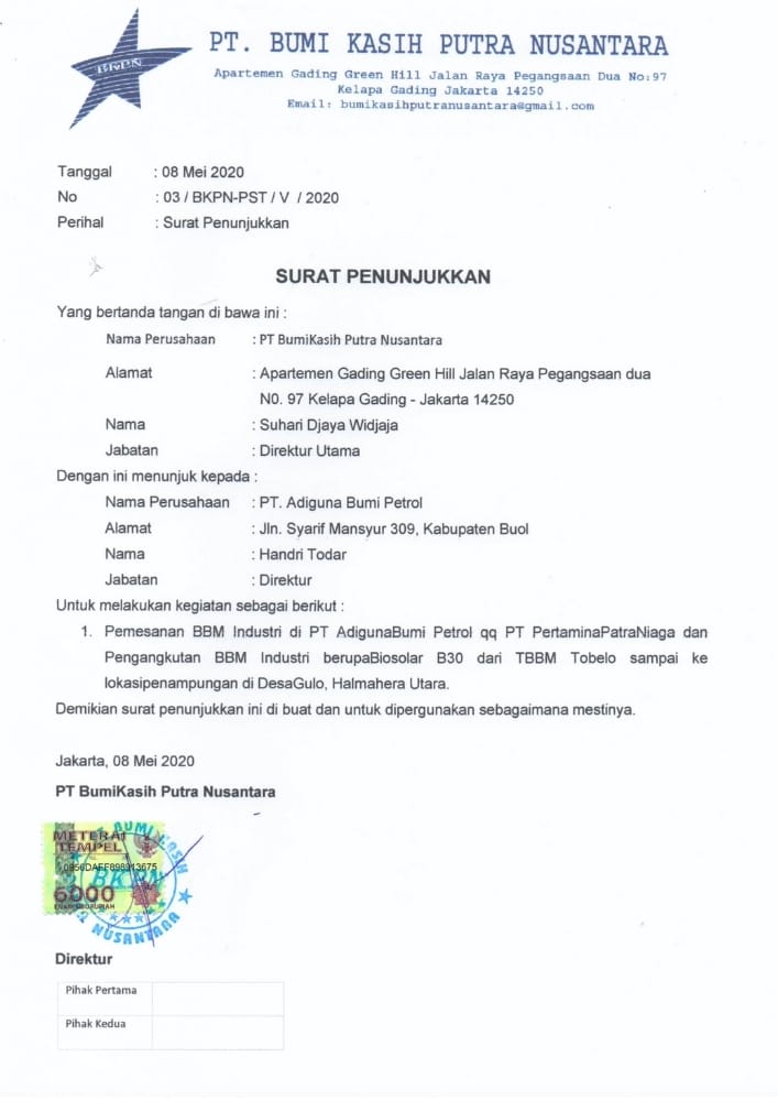 Daftar klien PT. Adiguna Bumi Petrol, lembar 5